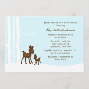 Winterbos Baby shower Kaart