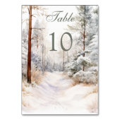 Winterbos bruiloft kaart (Achterkant)