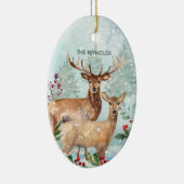 Winterbos, herten, kajuit, keramisch Ornament (Rechts)