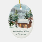 Winterbos, herten, kajuit, keramisch Ornament (Achterkant)