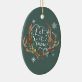 Winterbos, houtkap, geweien Keramisch Ornament (Rechts)