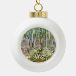 winterbos keramische bal ornament