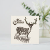 winterbos kersthert feestdagenkaart (Staand voorkant)