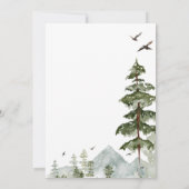 Winterbos Kerstmis groen Baby shower Kaart (Achterkant)