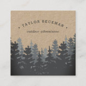 Winterbos | Kraft Vierkante Visitekaartje (Voorkant)