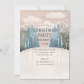 Winterbos landschap. Kerstfeest Kaart (Voorkant)
