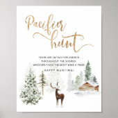 Winterbos met Pacifier-jachtwedstrijd Poster (Voorkant)