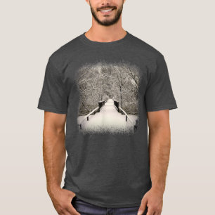 Winterbos met sneeuw t-shirt