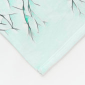 Winterbos (nertsgroen) fleece deken (Hoek)