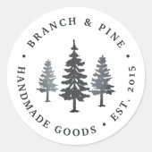 Winterbos Ronde Sticker (Voorkant)