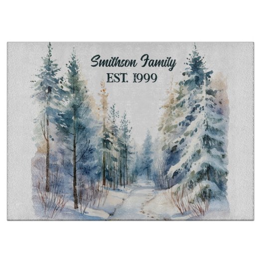 winterbos snijplank (Voorkant)