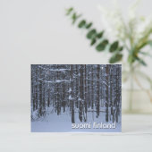 WinterBos van Suomi Finland Briefkaart (Staand voorkant)