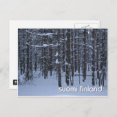 WinterBos van Suomi Finland Briefkaart (Voorkant / Achterkant)