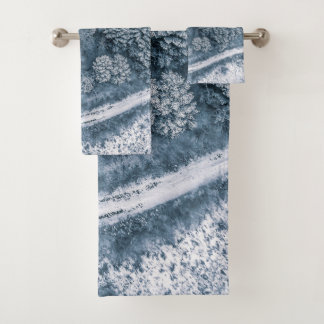 Winterbosbomen #20 bad handdoek