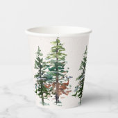 Winterbosbomen Papieren Bekers (Voorkant)