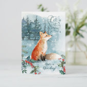 Winterbosgebied, kerstmis informatiekaartje (Staand voorkant)