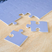 Winterboslandschap op zonsondergang legpuzzel (Zijkant)