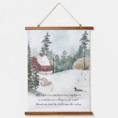 Winterbosmeer Waterverf en facultatieve formulerin Hangend Wandkleed (Voorkant)