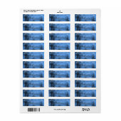 Winterbosmousserende sterren Evening Blue Etiket (Full Sheet)