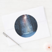 Winterbossen Ronde Sticker (Envelop)