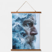 Winterbound dubbele blootstelling aan Man Hangend Wandkleed (Voorkant)