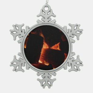 Winterbrandstroken Tin Sneeuwvlok Ornament
