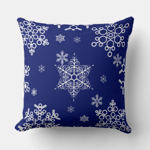Winterbries Cool Kerstmis Snowflakes Patroon Kussen