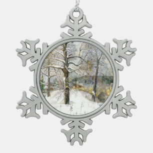 winterbrug tin sneeuwvlok ornament
