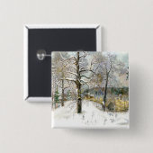 winterbrug vierkante button 5,1 cm (Voorkant /achterkant)