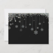 Winterbruiloft met uitzondering van de datumuitnod aankondiging (Achterkant)