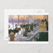 Winterbruiloft op het Washington Square, 1897 Briefkaart (Voorkant / Achterkant)