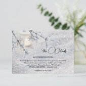 winterbruiloft op sneeuwbalgarnaal informatiekaartje (Staand voorkant)