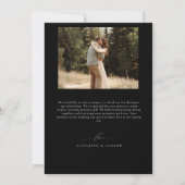 Winterbruiloft | Pine Tree Forest rustieke bergen Bedankkaart (Achterkant)