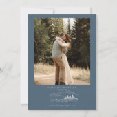 Winterbruiloft | Pine Tree Forest rustieke bergen Kaart (Achterkant)