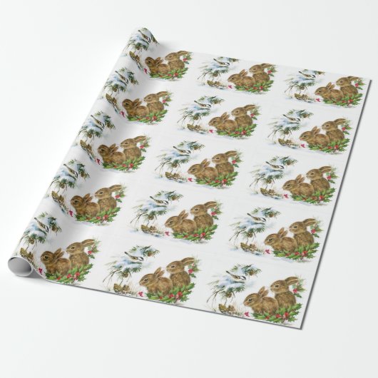  winterBunnies Cadeaupapier (Uitgerold)