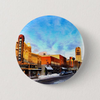 Winterdag in Ann Arbor Ronde Button 5,7 Cm