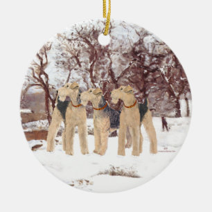 Winterdag Keramisch Ornament