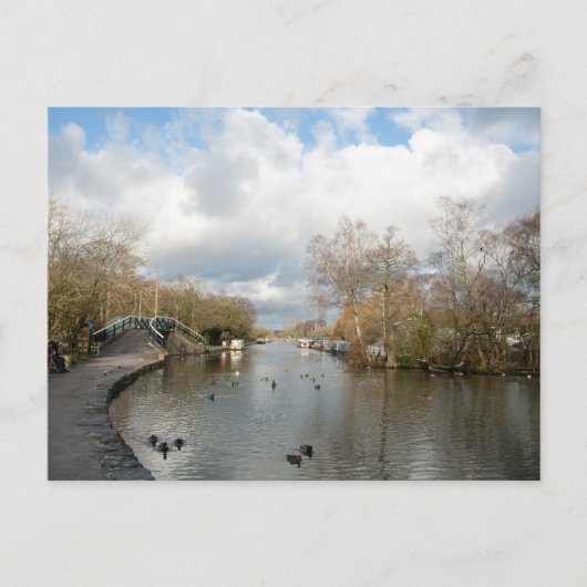 Winterdag op het Macclesfield-kanaal Briefkaart (Voorkant)