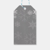 Winterdank je Sneeuwige labels Jongen Blauw Cadeaulabel (Achterkant)
