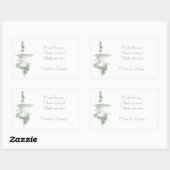 Winterden vakantie rechthoek Stickers (Vel)