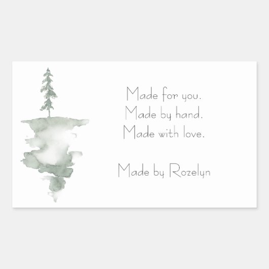 Winterden vakantie rechthoek Stickers (Voorkant)