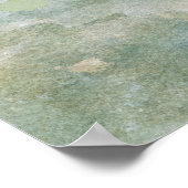 Winterdennenboom Waterverf Landschap Poster (Hoek)