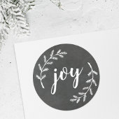 Winterdennenkrans Kerstvreugde Ronde Sticker