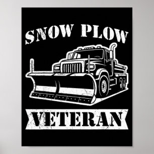 Winterdienst Sneeuwschuiver Veteraan Gepensioneerd Poster