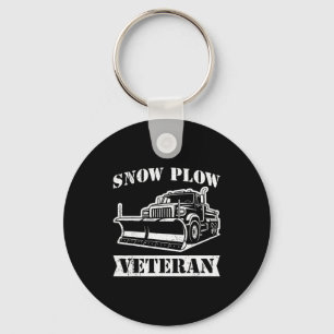 Winterdienst Sneeuwschuiver Veteraan Gepensioneerd Sleutelhanger