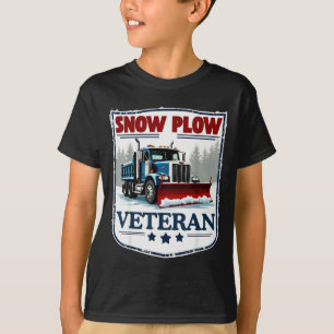 Winterdienst Sneeuwschuiver Veteraan Gepensioneerd T-shirt
