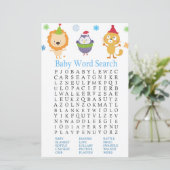 Winterdieren Baby shower Word Search Game (Staand voorkant)