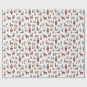 Winterdieren met zoetwater cadeaupapier (Vlak)