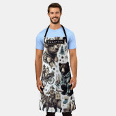  winterdieren patroon schort (Gedragen)