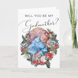 Winterdoop Godmother-voorstel Kaart